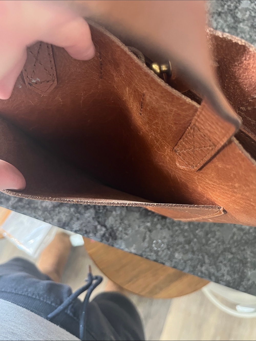 Madewell Small Transport Crossbody Bag Brown Leather Boho Chic Adjustable Strap - Picture 5 of 10